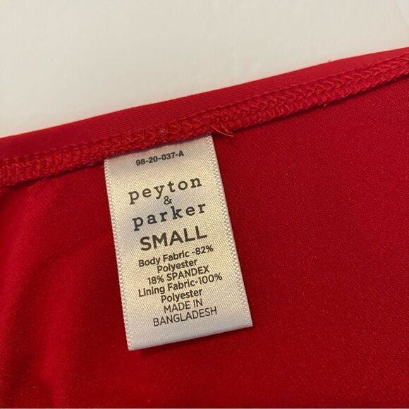 Peyton & Parker red triangle padded halter Bikini Top swimsuit bathing suit S - Picture 6 of 7